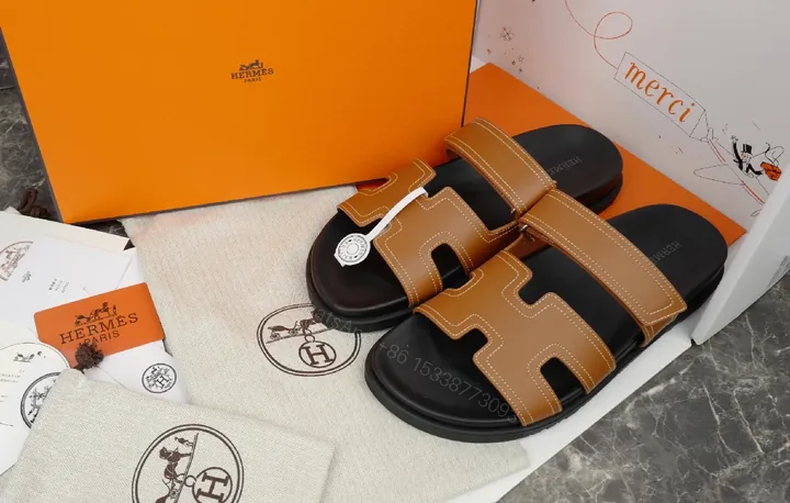 View 1 of Leather Tricolor-Accent Sandals: Sophisticated Everyday Luxury