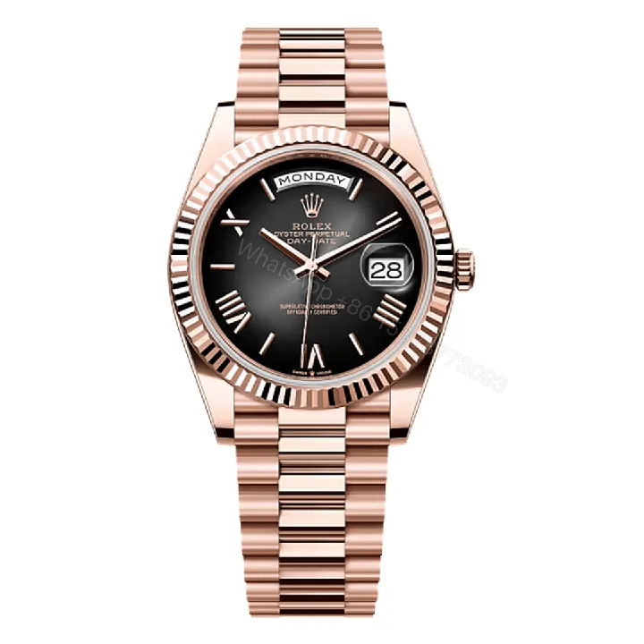 View 1 of Rolex Day-Date Rose Gold Smoked Slate Replica