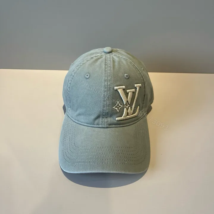 View 1 of LV 精品仿製LOGO棒球帽復古灰藍款百搭設計