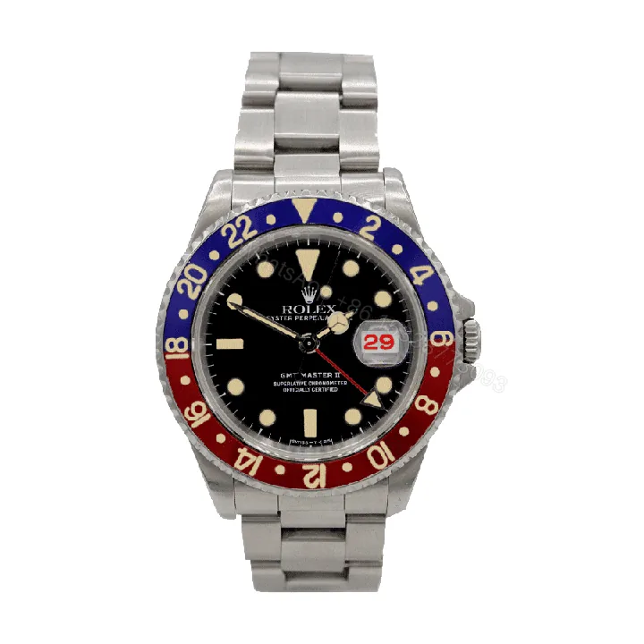 View 1 of Rolex GMT-Master II 16710 Super Clone : 40mm Steel Pepsi Bezel