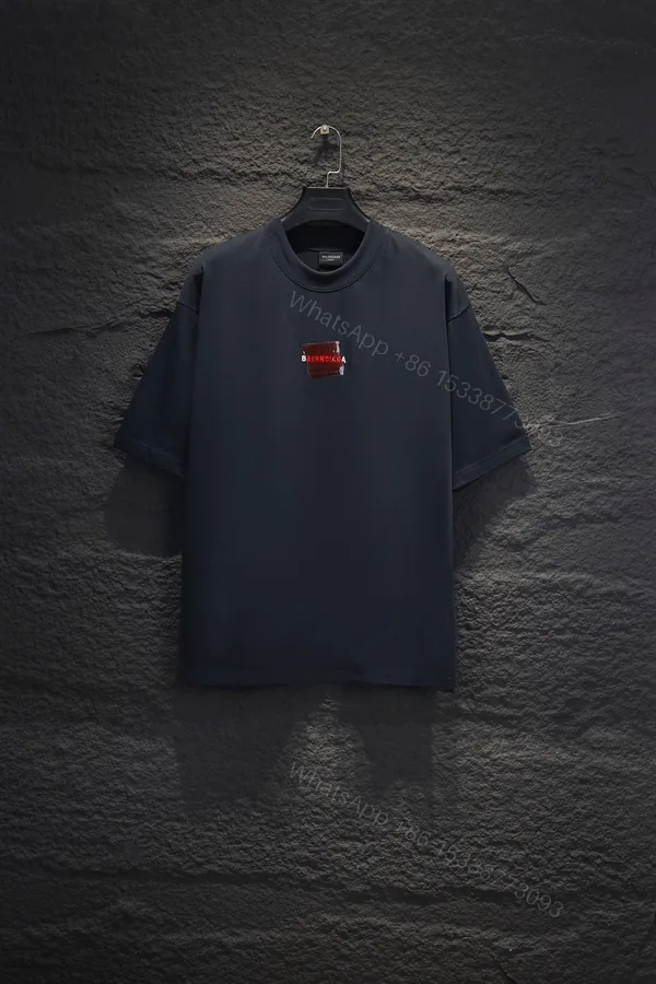 View 1 of Balenciaga A貨 男款紅標字母短袖T恤 潮流街頭休閒款