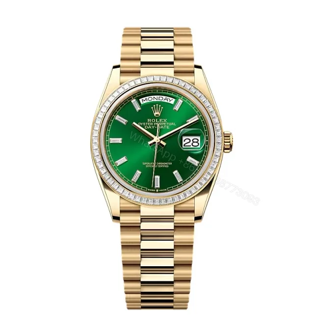 View 1 of Superclone Rolex Day-Date Bright Green Diamond Dial 128398tbr-0035 36 mm