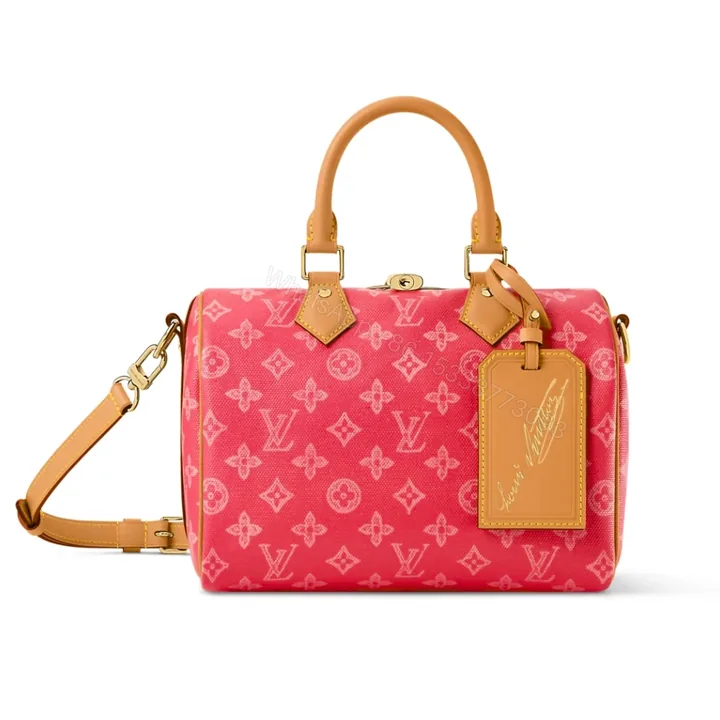 View 1 of Louis Vuitton Speedy Bandouliére 25 Monogram Origine Rose Ribbon Pink 25Cm M27528