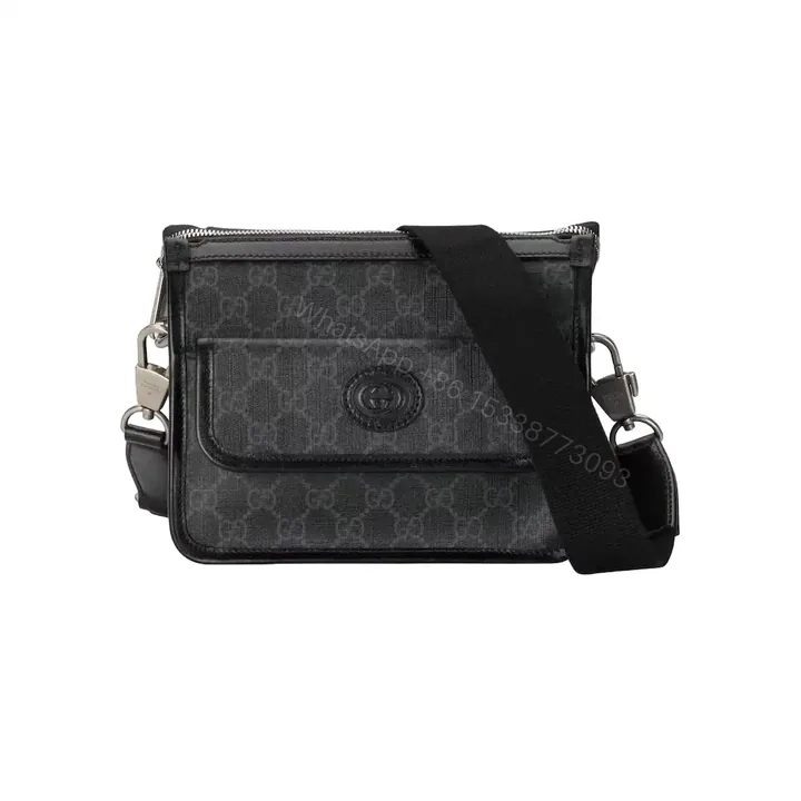View 1 of MESSENGER BAG WITH INTERLOCKING G – GBC064