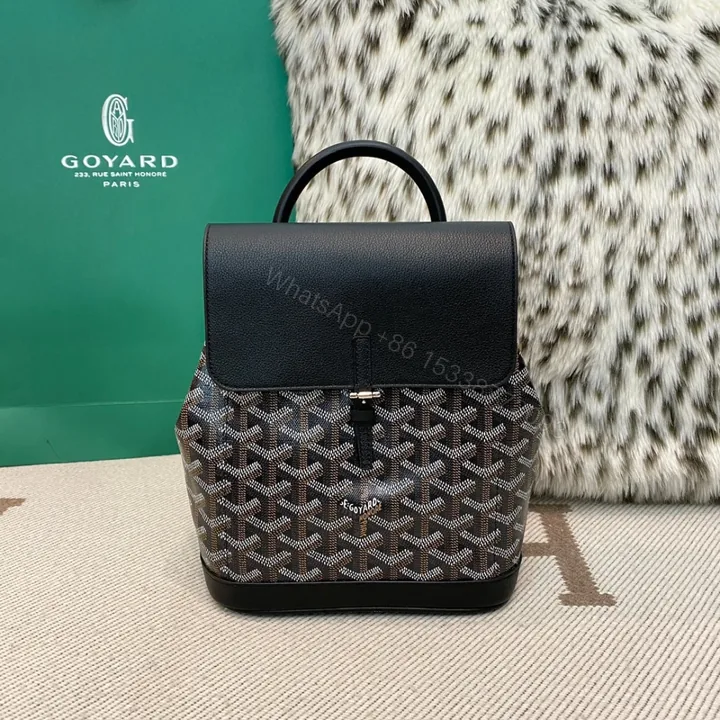 View 1 of 高仿Goyard*ALPIN4經典老花滿印雙肩包黑色免檢版
