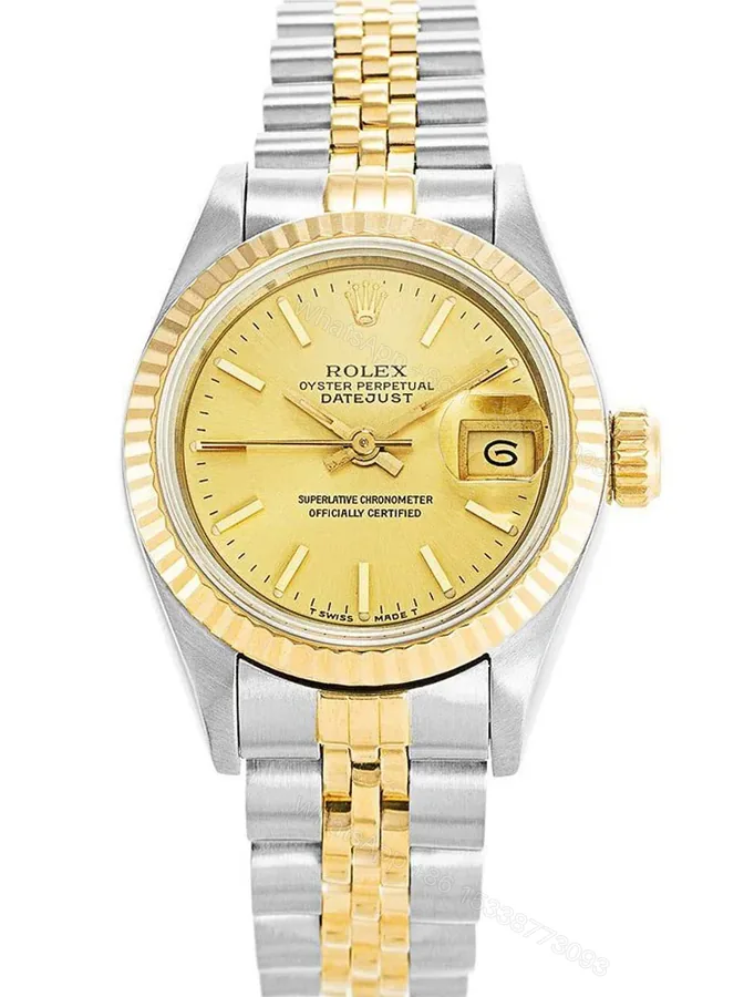 View 1 of Replica Rolex Datejust Gold Dial 69173 26 mm