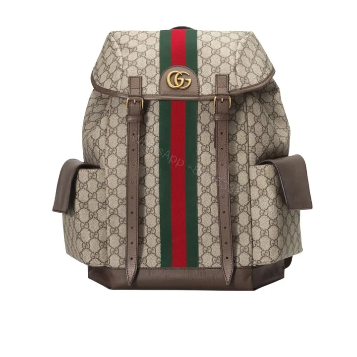 View 1 of Gucci Ophidia GG Medium Large Backpack Beige And Ebony GG Supreme Canvas 40Cm 598140 HUHAT 8564