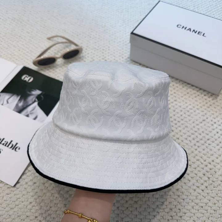 View 1 of Chanel高仿漁夫帽男女款滿版Logo壓紋設計時尚百搭款