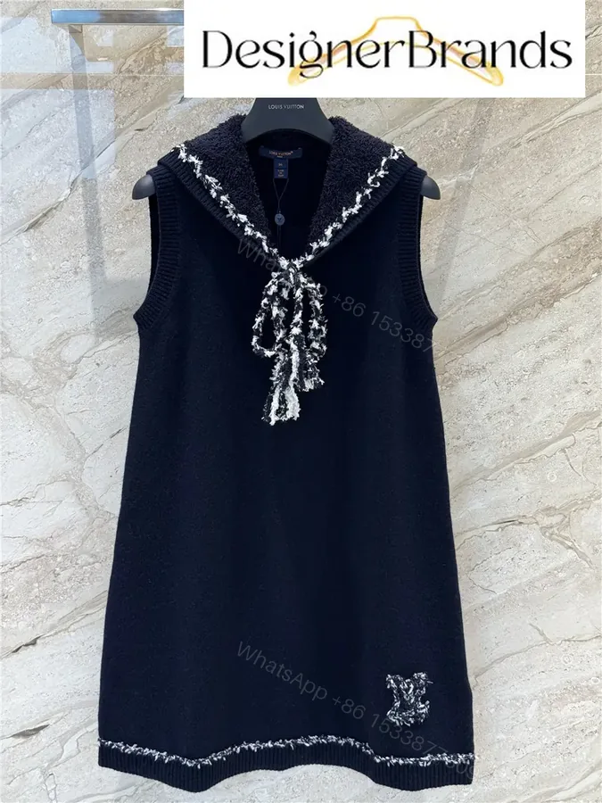 View 1 of Louis Vuitton Sailor-Collar Knitted Dress