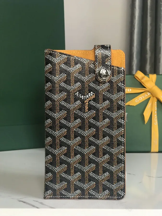 View 1 of Signature Cardholder Organizer: Monogram Canvas Case, Leather Trim, Slim