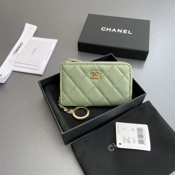 View 1 of 高仿Chanel*AP0223零錢包綠色魚子醬金扣免檢版
