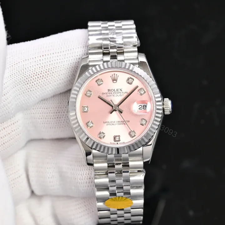 View 1 of Rolex Datejust 31 Stainless Steel Domed Diamond Jubilee Pink – Diamond Dial178344-0023