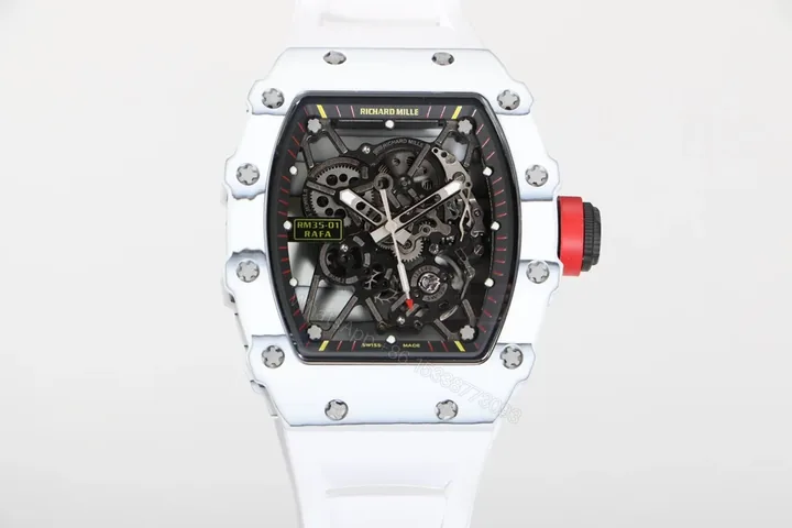 View 1 of Richard Mille RM35-01 White NTPT Carbon Fiber RMUL3 Men’s Watch RM35-01-WHITE-NTPT-RM3