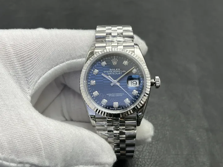 View 1 of Rolex Datejust 36 Stainless Steel Fluted Jubilee Black Dial 116234-0079
