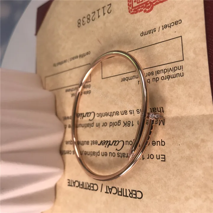 View 1 of Cartier Rose Gold Juste Un Clou Bracelet Tip Diamond Small B6066117