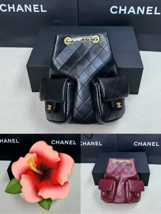 View 1 of CHANEL Shiny Lambskin Backpack