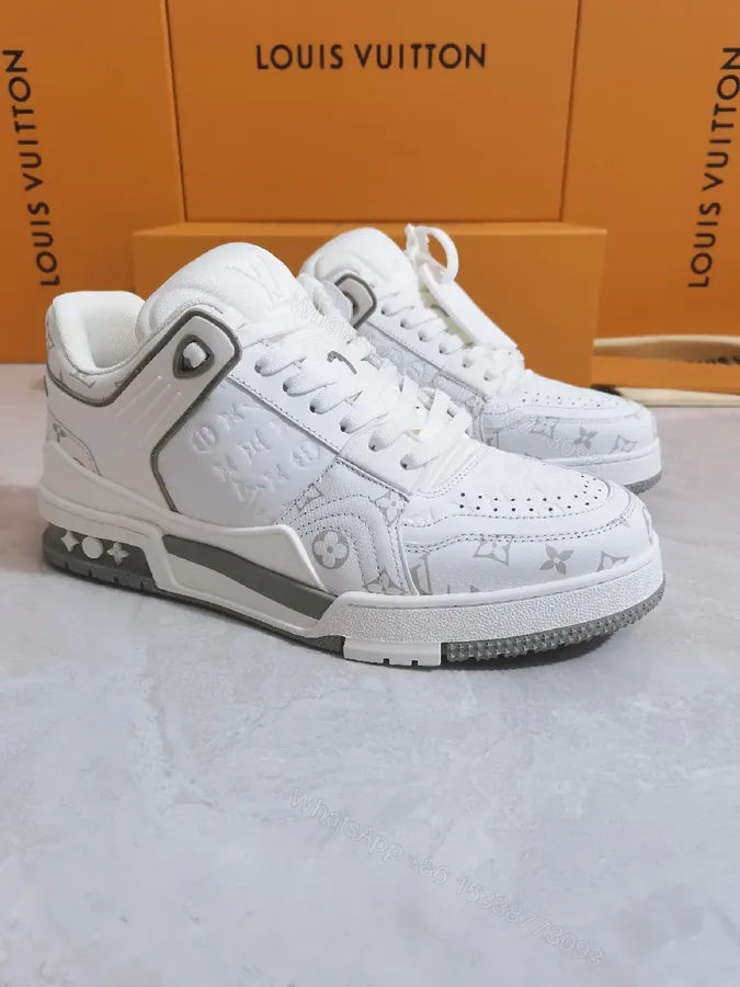 View 1 of Monochrome Leather High-Top Sneakers with Luxe Detailing
