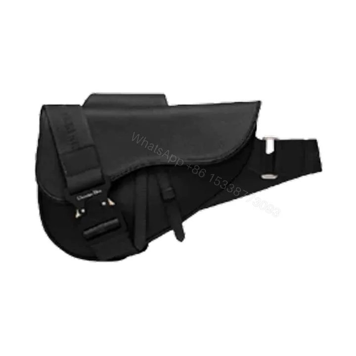 View 1 of SADDLE BAG BLACK GRAINED CALFSKIN – DR05