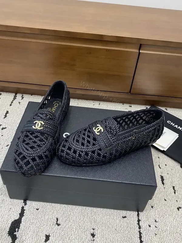View 1 of Breathable Knit Moccasins with Gold Hardware - Lux Comfort