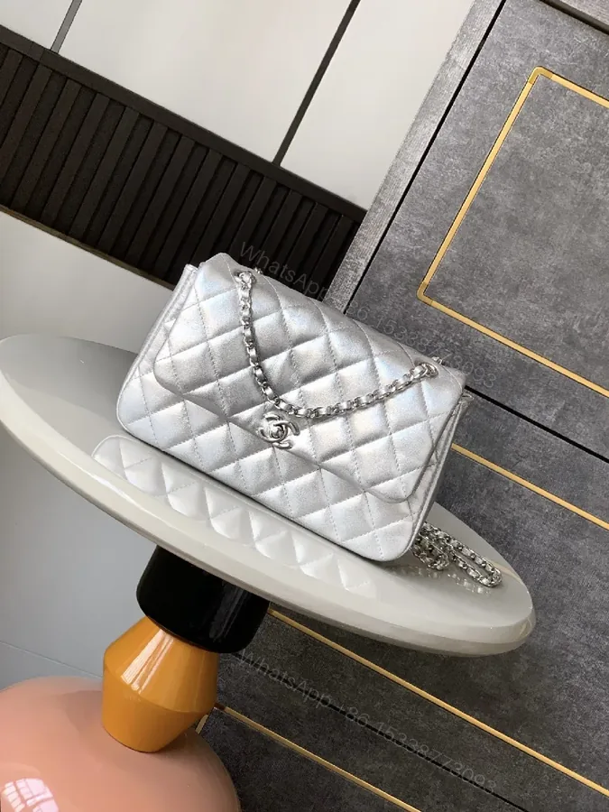 View 1 of Shimmer Quilted Chain Bag: Metallic Luxe Everyday Bag