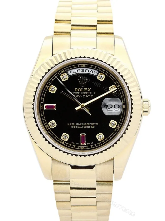 View 1 of Replica Rolex Day-Date Black Dial 118238 36 mm