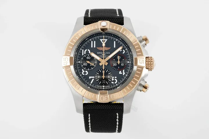 View 1 of Breitling Avenger B01 Chronograph 45 Stainless Steel Red Gold Anthracite Strap – Pin UB01821A1B1X1