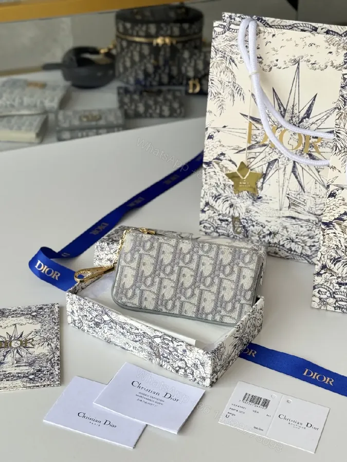 View 1 of Chic Monogram Wallet Set with Travel Pouch