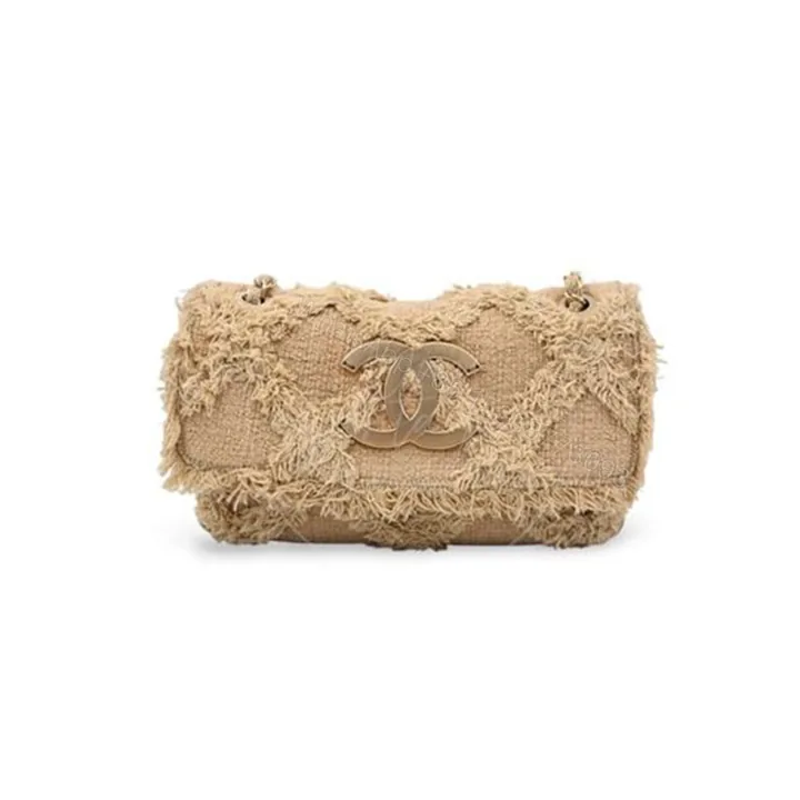 View 1 of Chanel Crochet Tweed Flap Bag(HIGH-END GRADE)