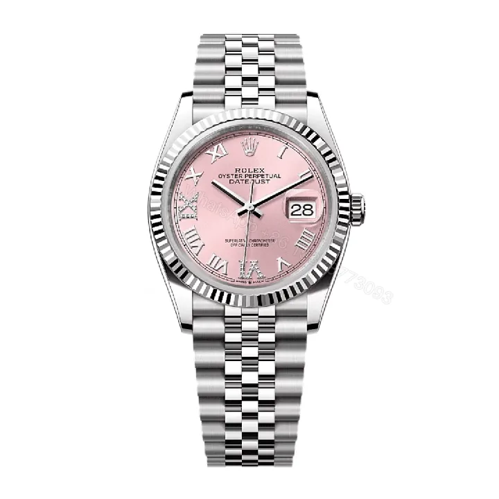 View 1 of Rolex Datejust Pink Roman Dial Replica