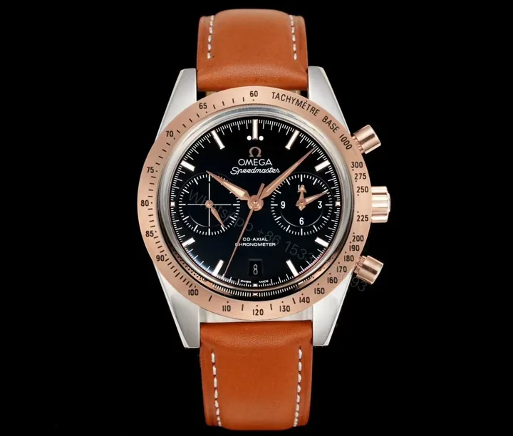 View 1 of Omega Speedmaster 57 Co-Axial Stainless Steel Red Gold Black Dial 331.22.42.51.01.001