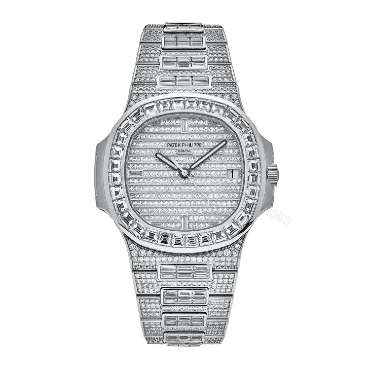 View 1 of Patek Philippe Nautilus 5719 Diamond Paved Replica
