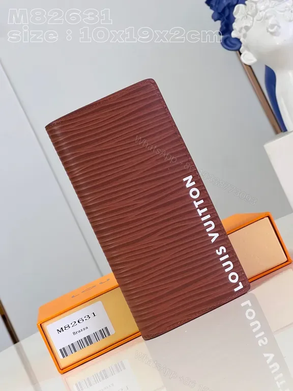 View 1 of Tactile Epi Wallet - Cognac Leather, Designer-Style Card Organizer