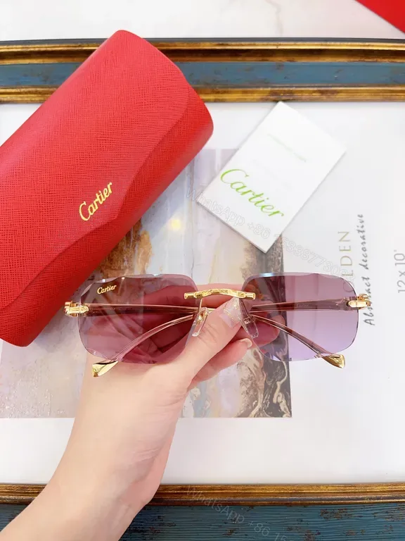 View 1 of Cartier-Inspired Lux Sunglasses: Rose Gradient, Titanium Core