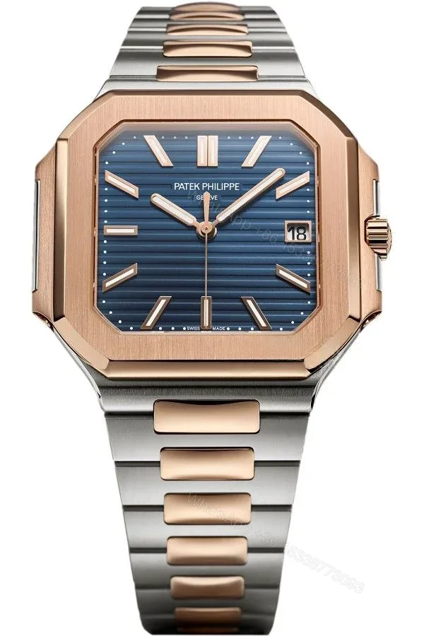 View 1 of Patek Philippe Super Clone Cubitus 5821/1AR-001 Gold & Steel Blue Dial 45MM