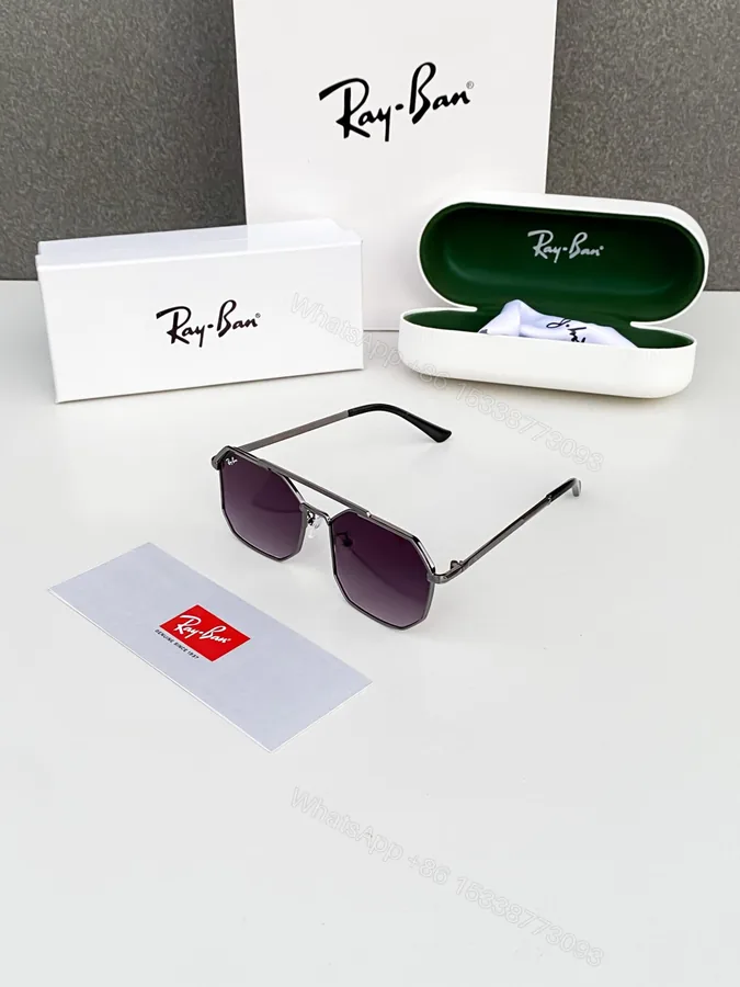 View 1 of Ray-Ban Hexagonal Gray Metal Sunglasses