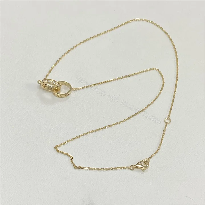 View 1 of Cartier Baby Love Necklace Pave Diamonds B7013800