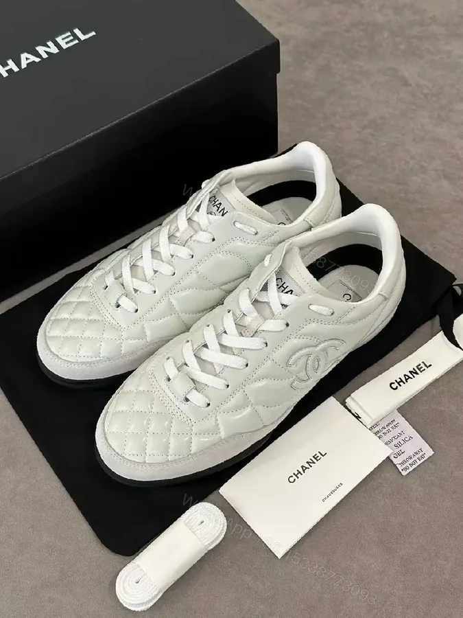 View 1 of White Quilted High-Tops: Everyday Luxury Sneakers