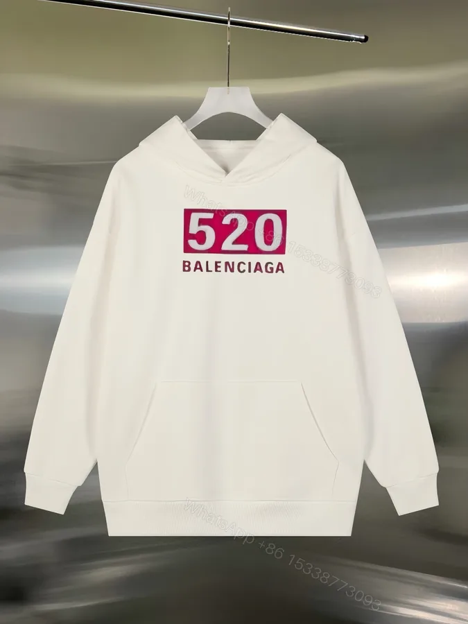 View 1 of Balenciaga高仿男士白色連帽衛衣520字樣設計潮流告白款