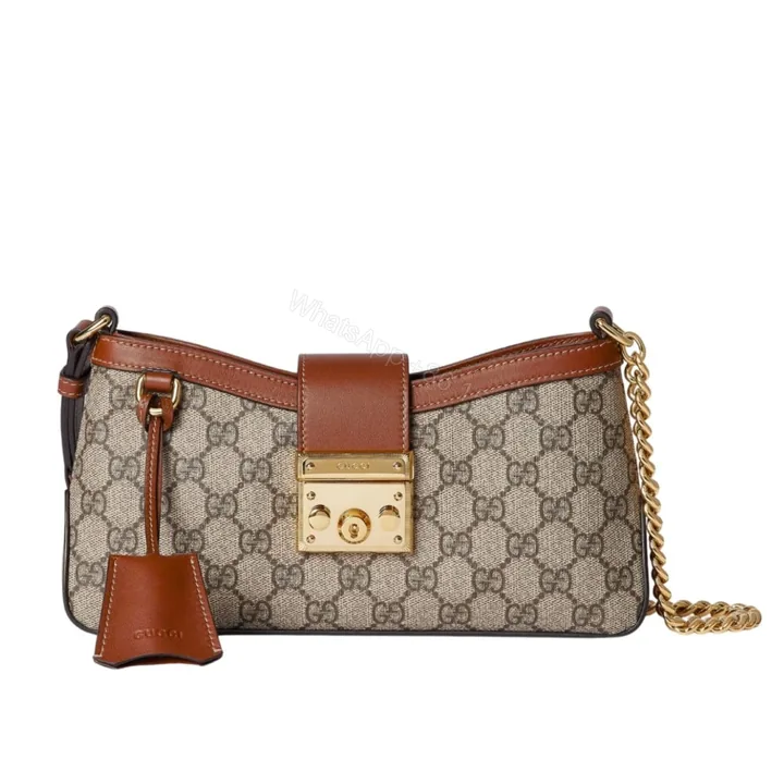 View 1 of Gucci Padlock Small Shoulder Bag Brown 25Cm 811705 KHNKG 8534