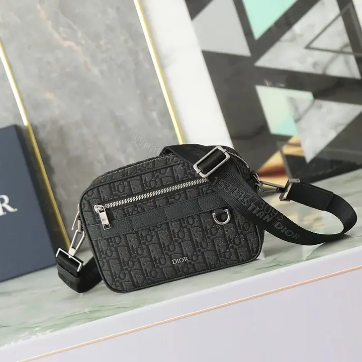 View 1 of Crossbody Black Monogram Mini Bag: Modern Luxury, Everyday Organizing