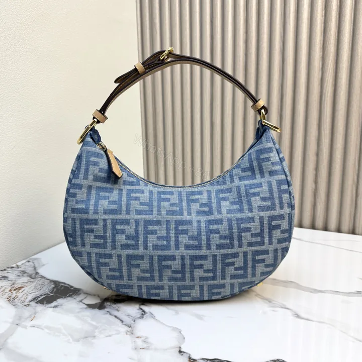 View 1 of Fendi 一比一 Graphy FF老花丹寧半月肩背包復古時尚款