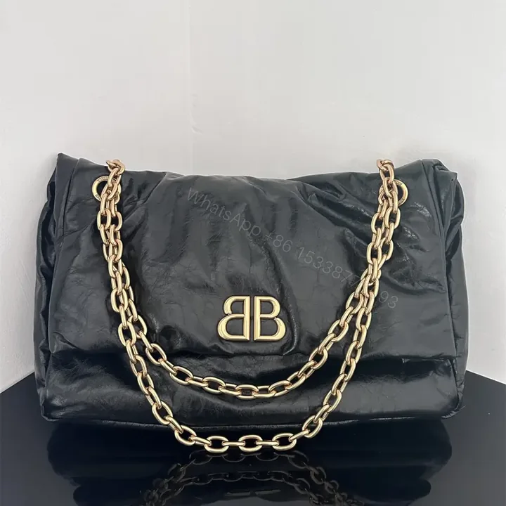 View 1 of 高仿Balenciaga*Monaco系列新款單肩包黑金L