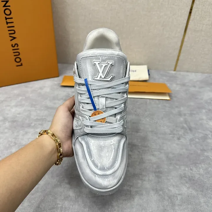 View 1 of Metallic LV High-Top Sneaker: All-Day Comfort & Luxury