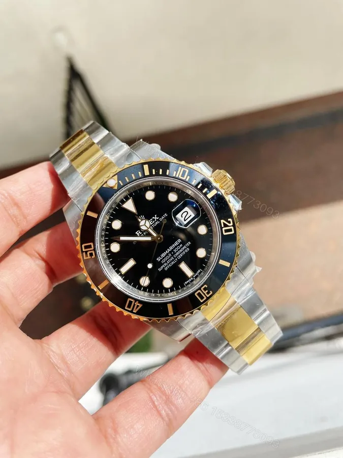 View 1 of VSF FACTORY 1:1 Rolex Submariner 116613 LN SS/YG Best Edition Black Ceramic 904L Steel VS3135