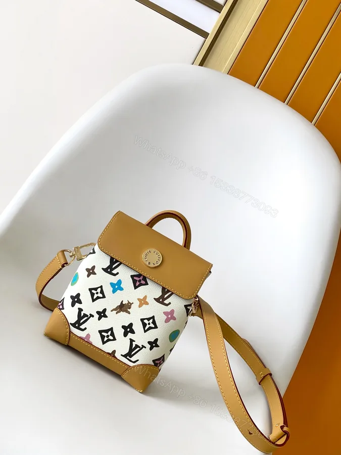 View 1 of LV A貨 彩色 Monogram Nano 小書包 迷你斜背包 可愛精品小包