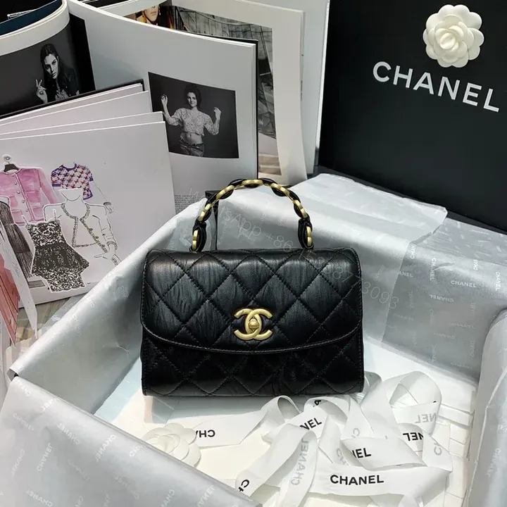 View 1 of Gold-Accent Quilted Crossbody: Timeless Luxe Purse for All Day Wear