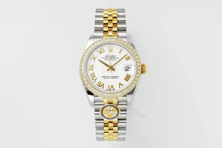 View 1 of Rolex Datejust 31 Rolesor Yellow Diamond Jubilee White Roman Dial 178383-0012