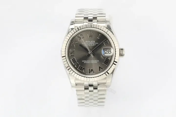 View 1 of Rolex Datejust 31 Stainless Steel Fluted Jubilee Rhodium Roman Dial 178274-0063