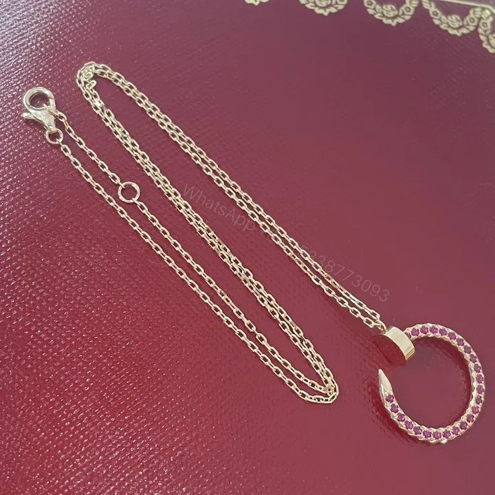 View 1 of Cartier Juste un Clou Necklace With Pink Sapphire