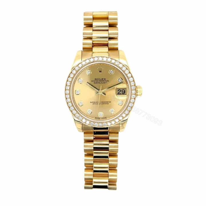 View 1 of Rolex Lady Datejust 28 Diamond Dial 18K Yellow Gold 28Mm